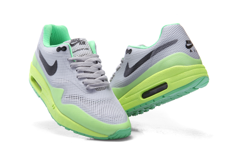 New Men'S Nike Air Max Black/Gray/Greenyellow